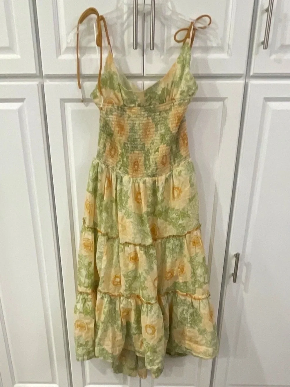 Free People Floral Smocked Tiered Midi Sundress